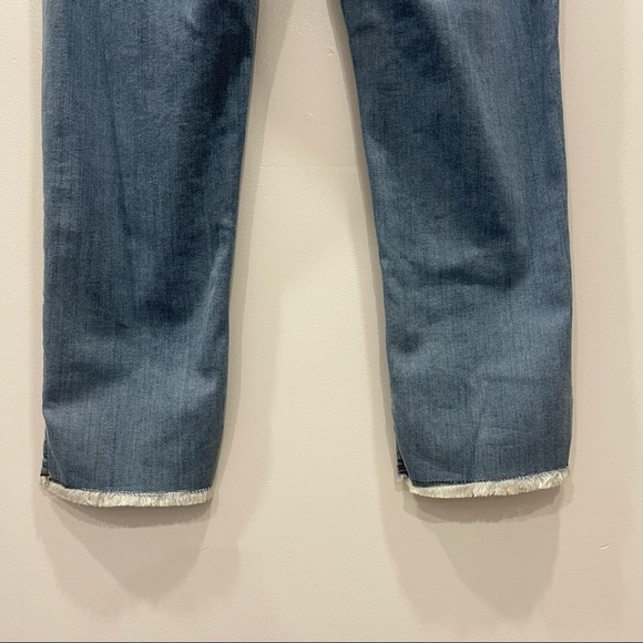 Eileen Fisher Step-Hem Ankle Slim Jeans in Frost Size 12 Raw - Picture 11 of 12